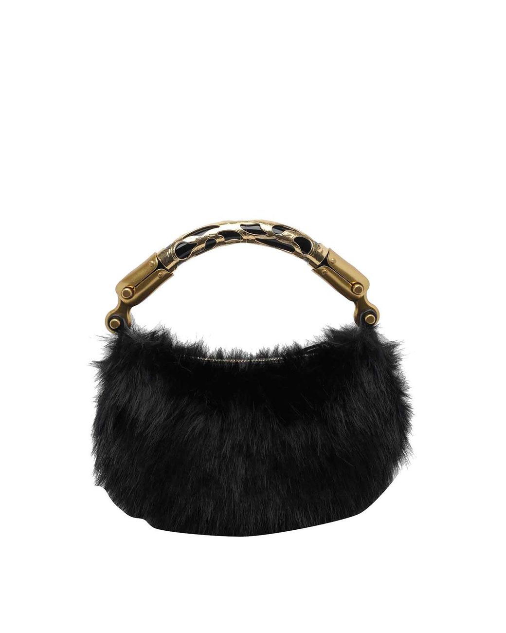 Balmain Black Mini Ebene Handbag