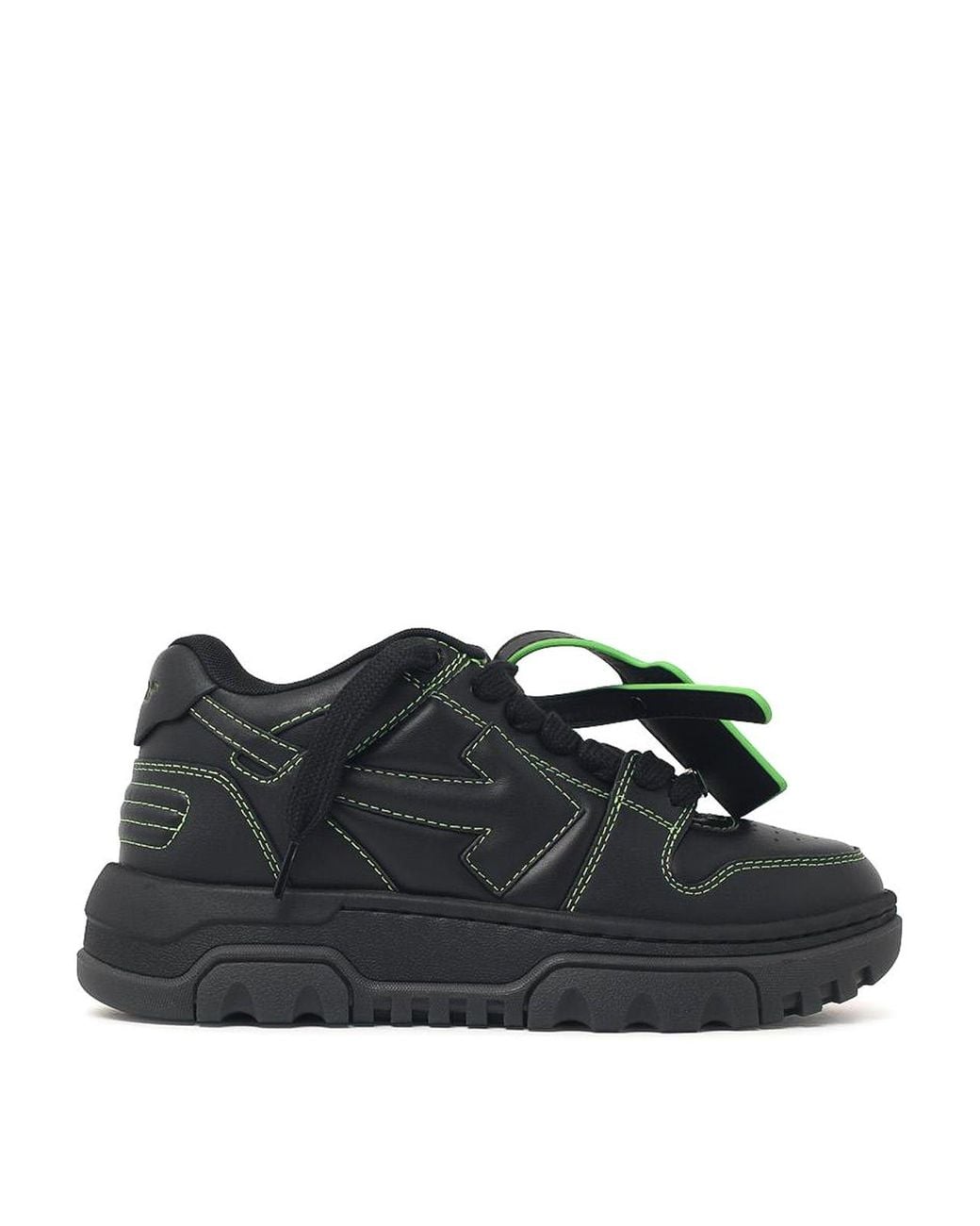 Off-White c/o Virgil Abloh Black Ooo Chunky Leather Blend Sneakers for men