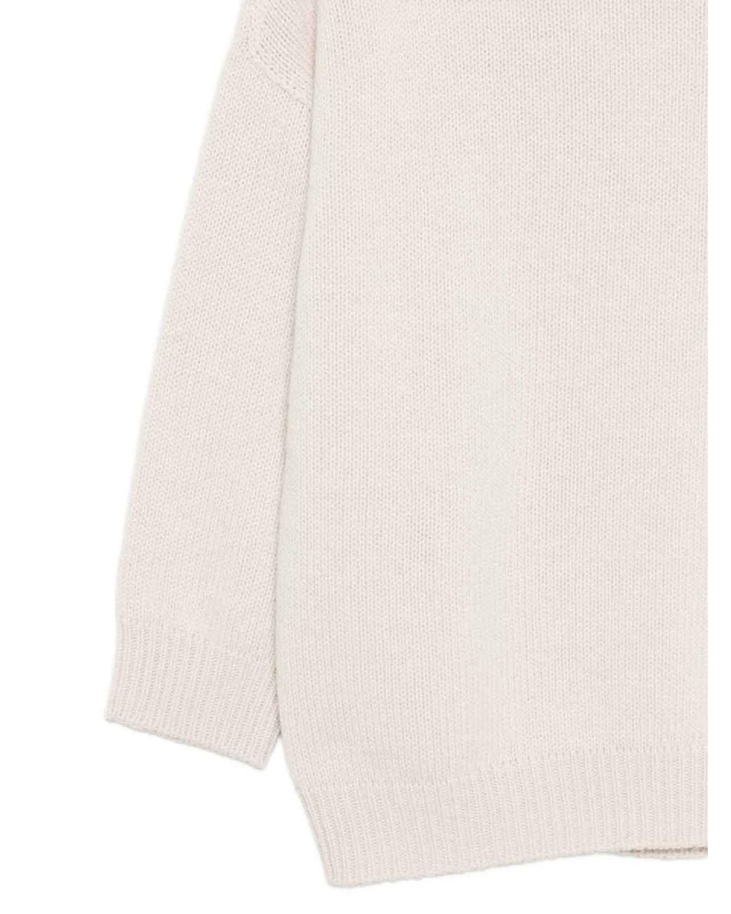 Pull Col Roulé Vanisé en coloris White