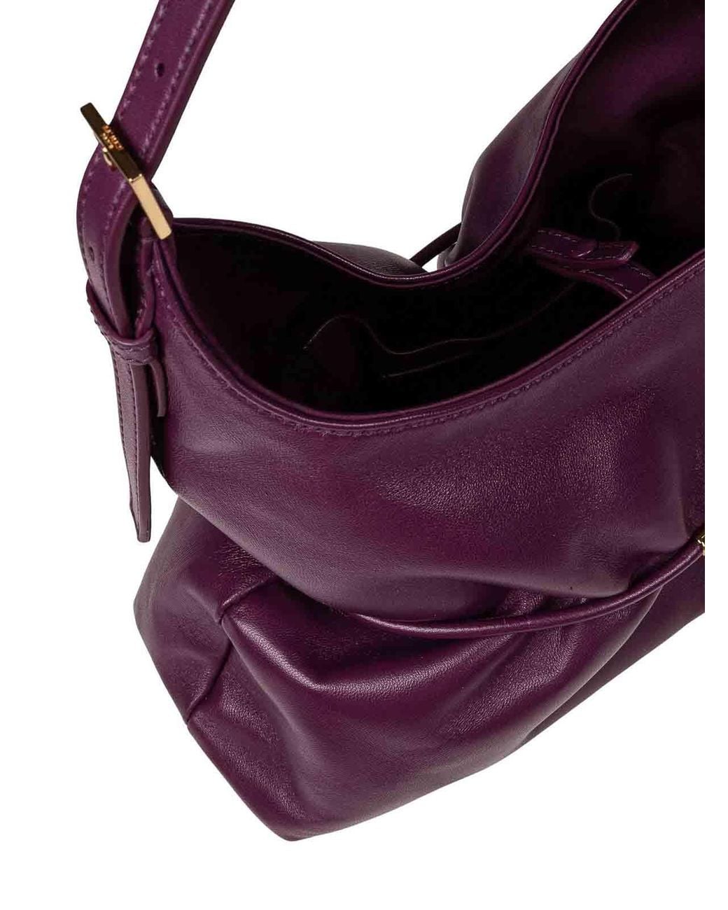 Balmain Purple Sphynx Medium Bag Merlot Color