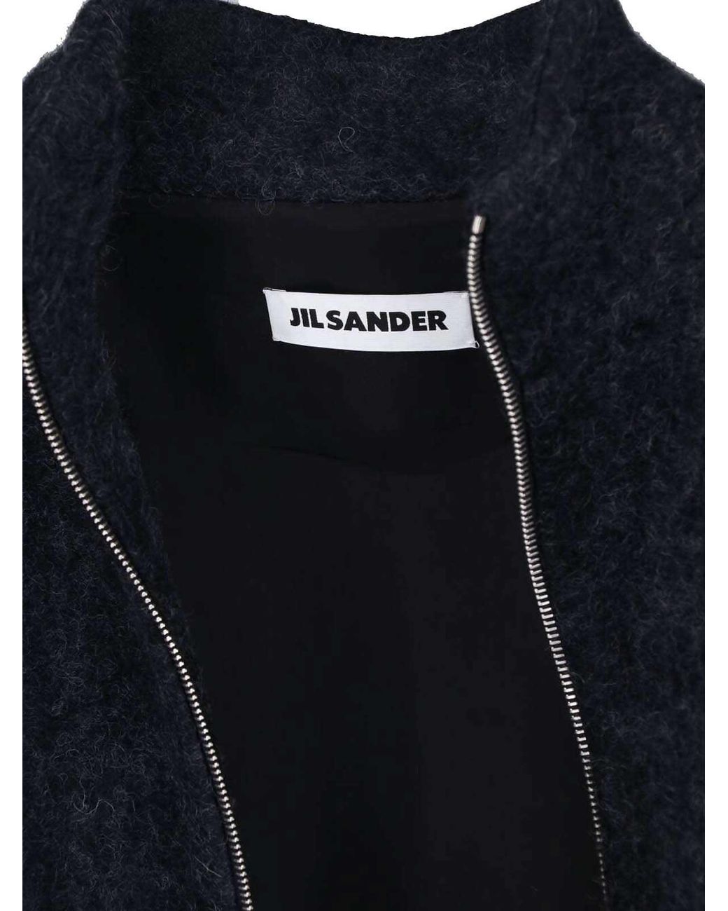 Jil Sander Blue Wool Zip Jacket for men