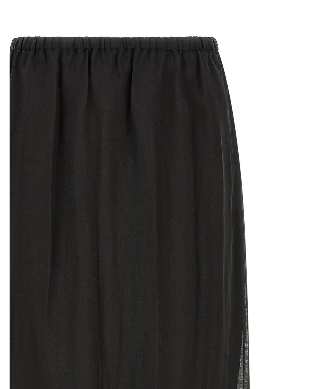 Tela Black Fringed Detail Skirt