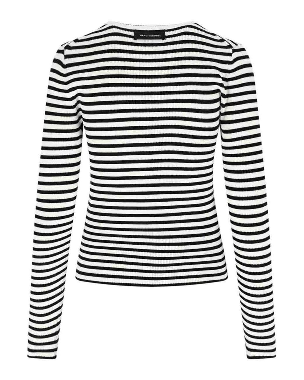 Marc Jacobs Black Seamed Up Knit Crewneck Tee