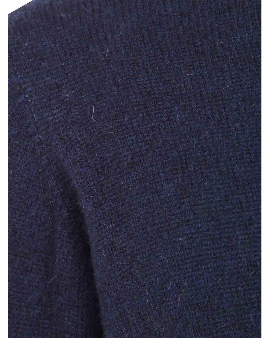 Nuur Blue Long Sleeves Round Neck Sweater for men