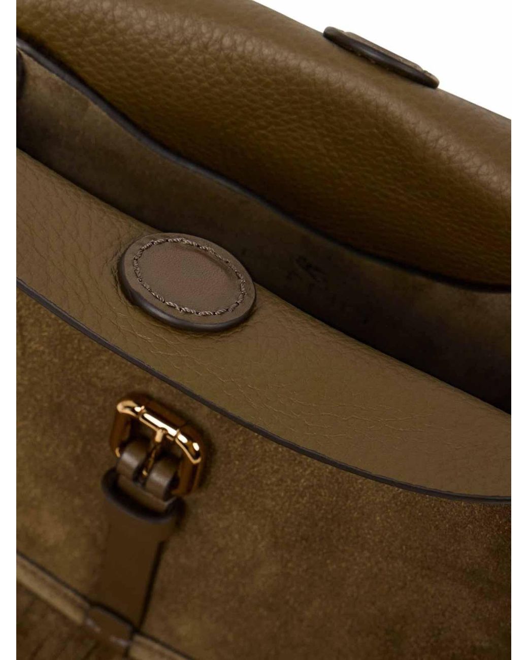 Etro Brown Pony Small Suede Shoulder Bag