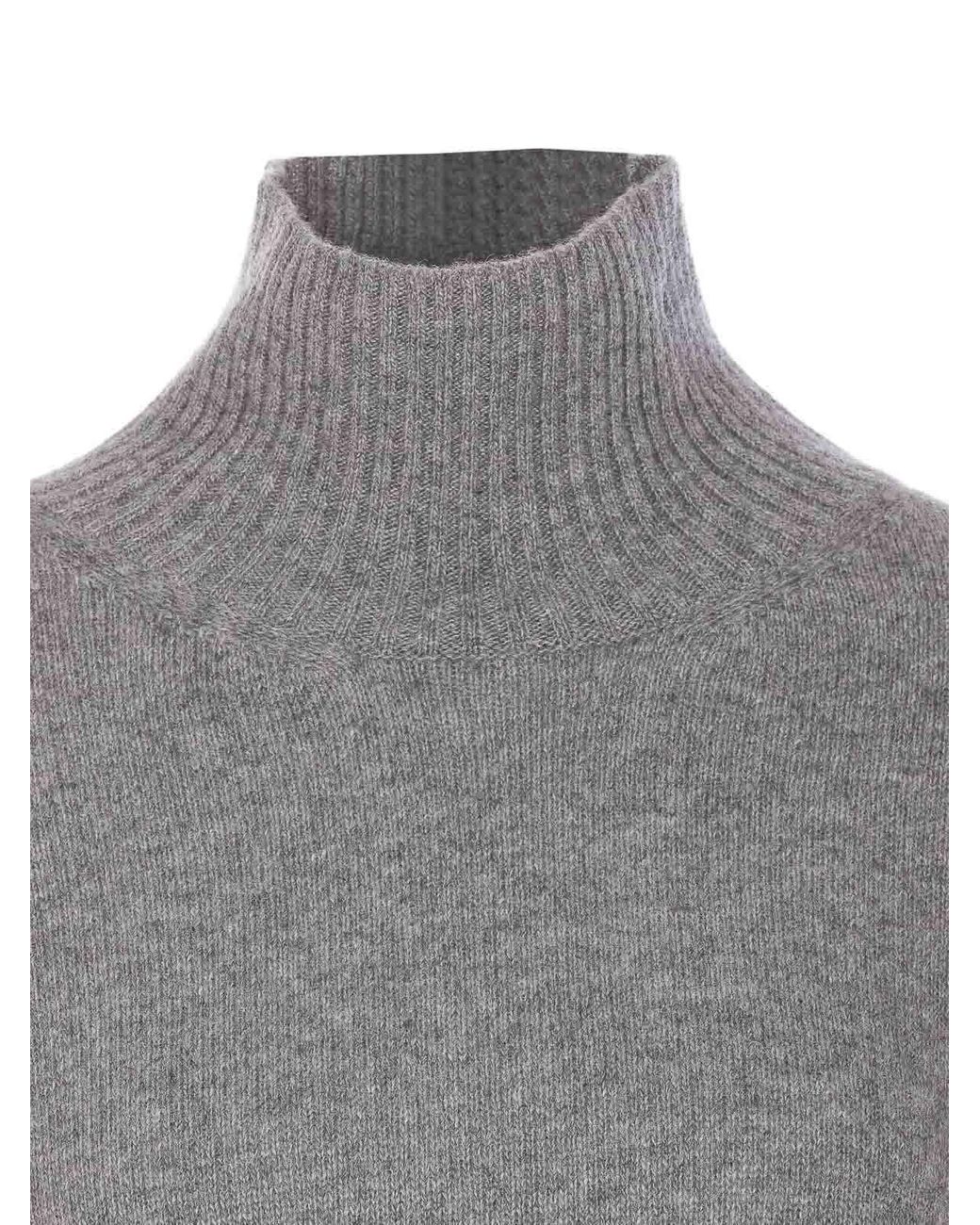 Roberto Collina Gray Turtleneck Sweater