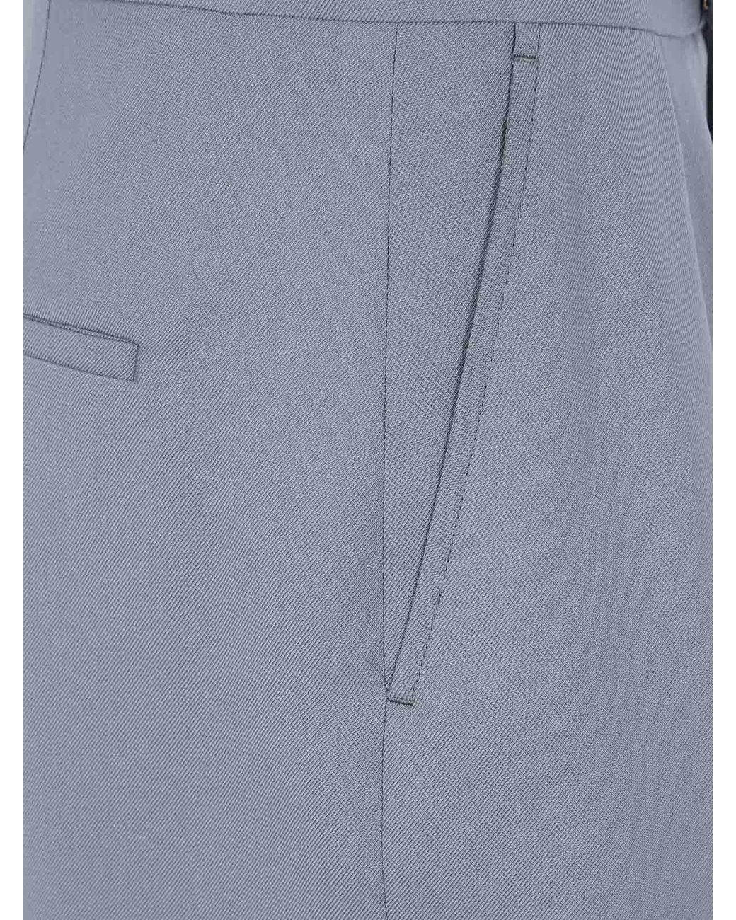 Chloé Gray Palace Wide Leg Trousers