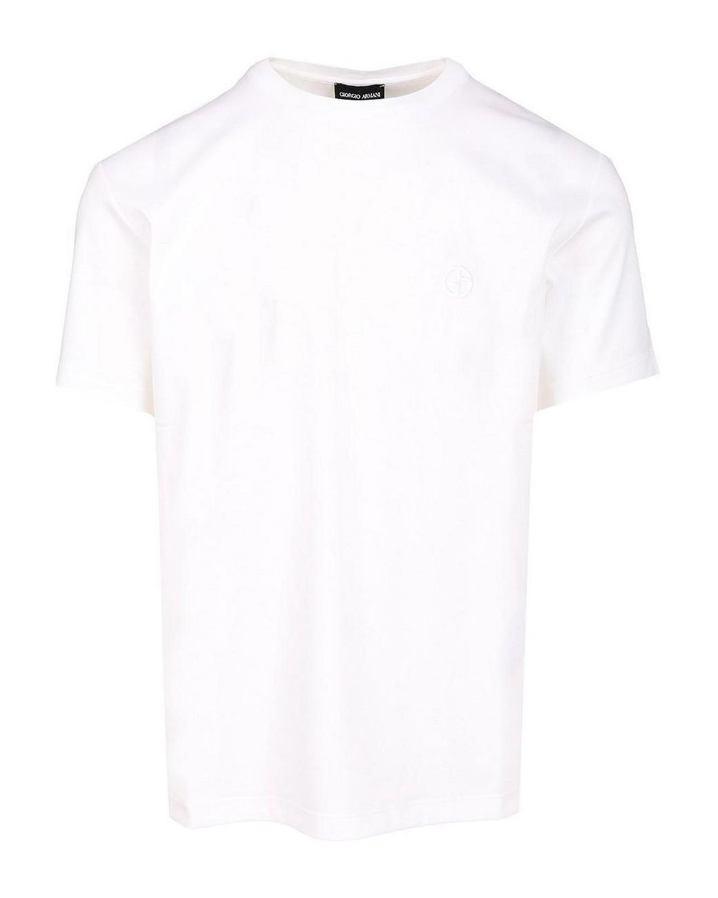 Giorgio Armani White Cotton T-Shirt for men