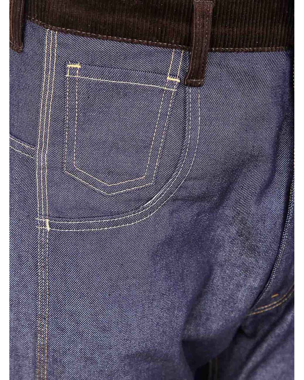 Junya Watanabe Blue Widel Leg Trousers for men