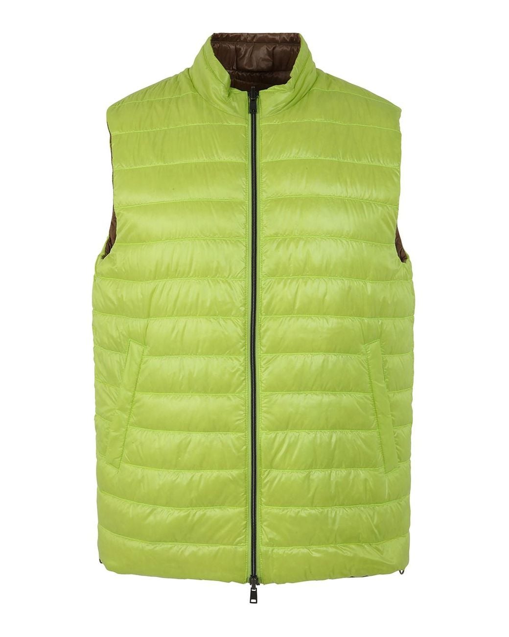 Herno Green Nylon Ultralight Reversible Gilet for men