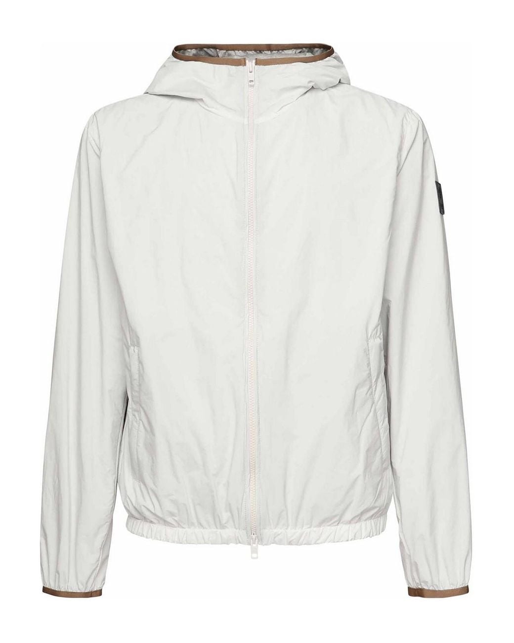 Fay White Nylon Windbreaker for men