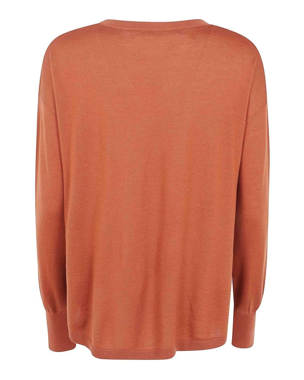 Aspesi Orange V Neck Sweater
