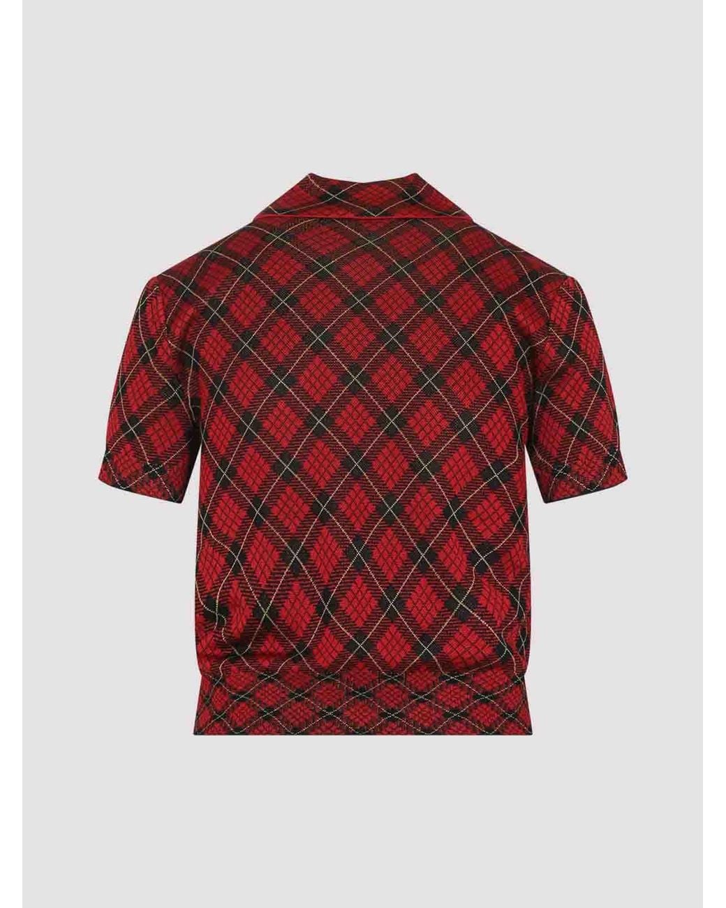 McQueen Red Microcheck Polo