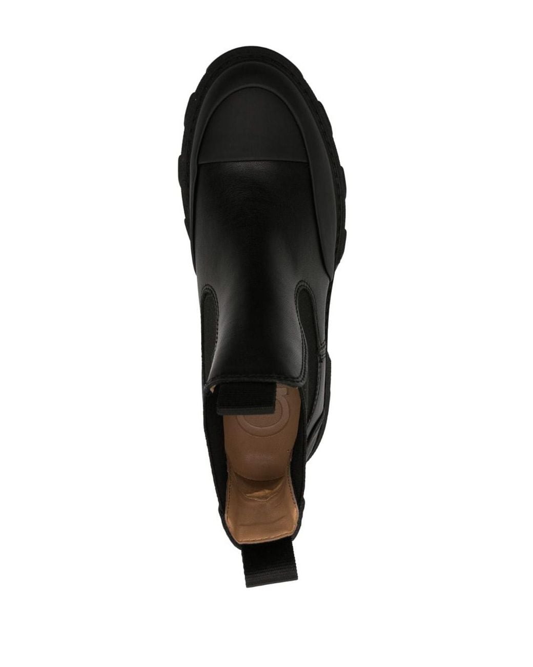 Ganni Black Elasticated-panelled Leather Boots