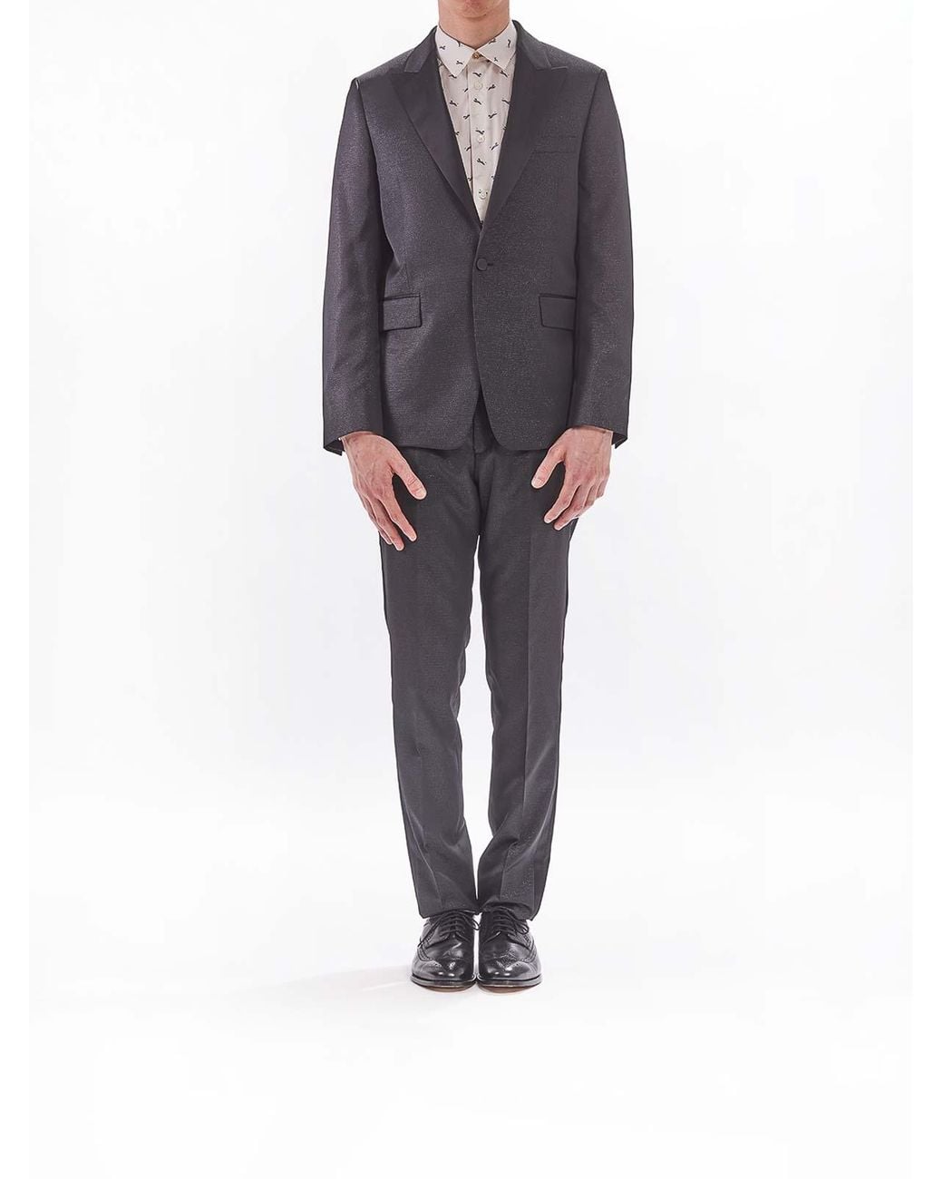 Paul Smith Gray Evening Suit 1 Button for men