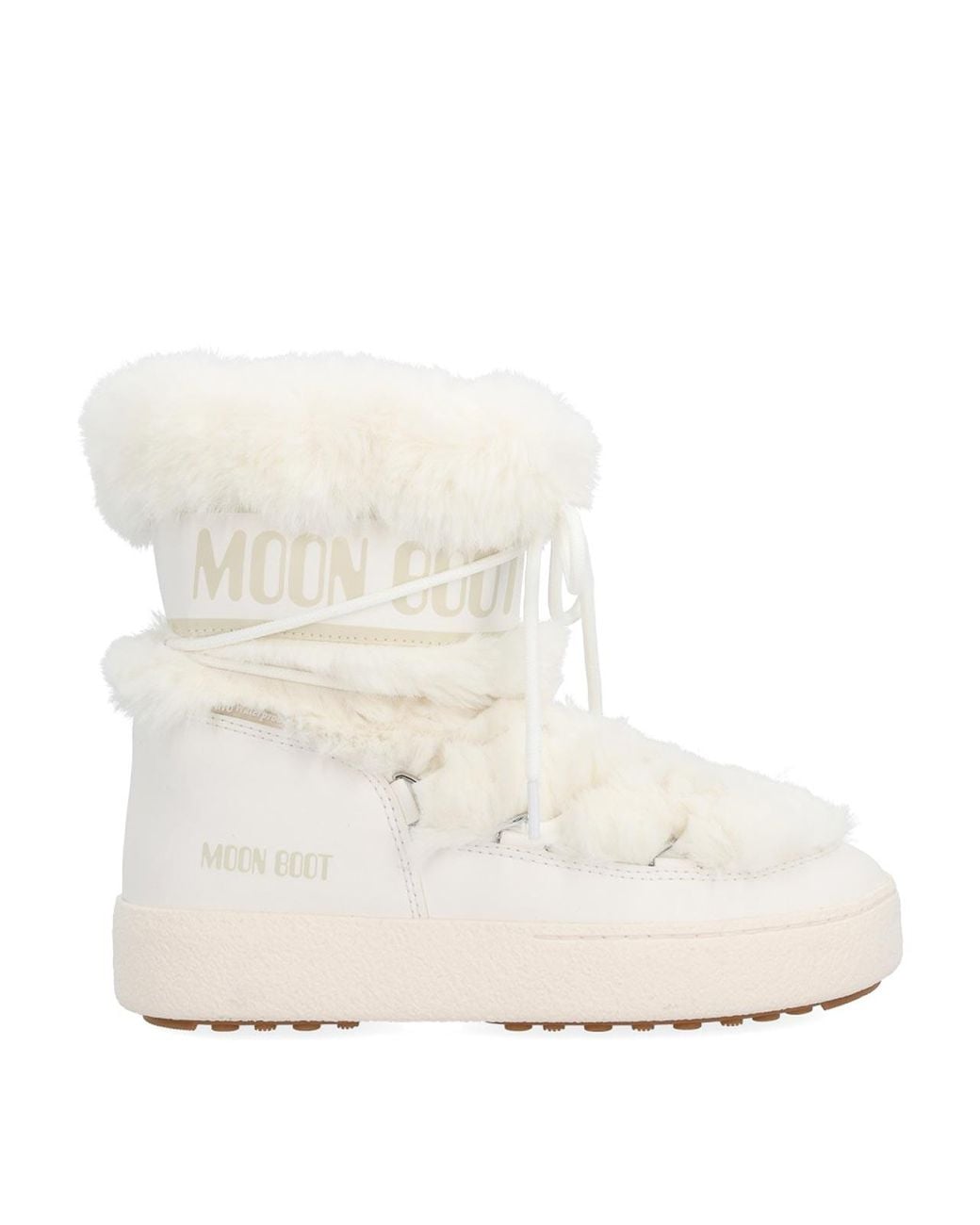 Moon Boot White Boot Ltrack Low Faux Fur