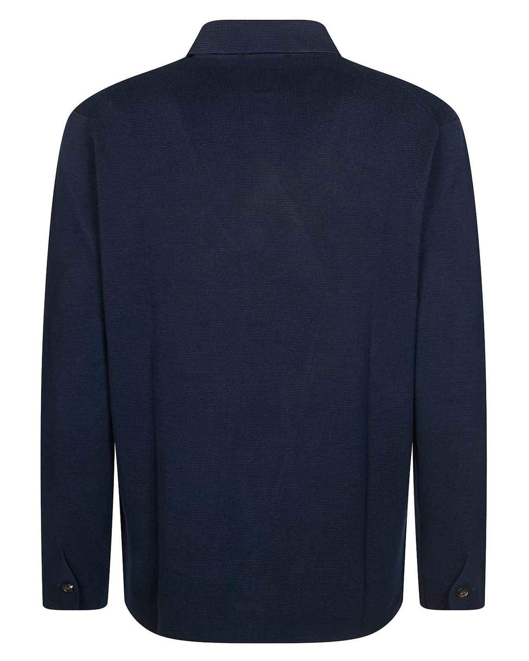 FILIPPO DE LAURENTIIS Blue Oversized Shirt Jacket for men
