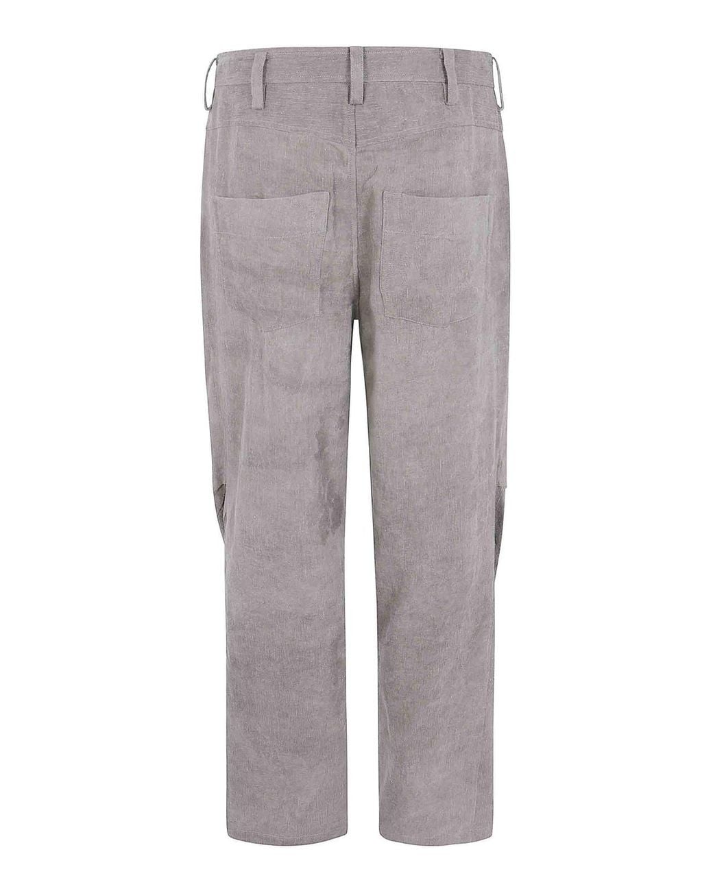 Ziggy Chen Gray Jacquard Worker Jeans for men
