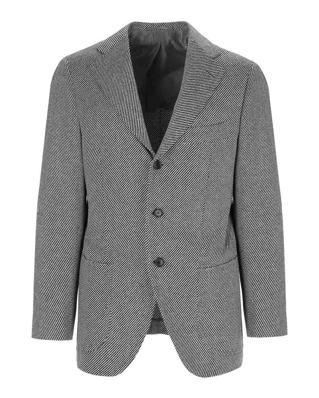 Cesare Attolini Gray Blazer Monopetto for men