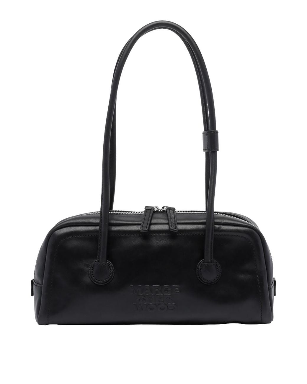 MARGE SHERWOOD Black Soft Boston Ew Shoulder Bag