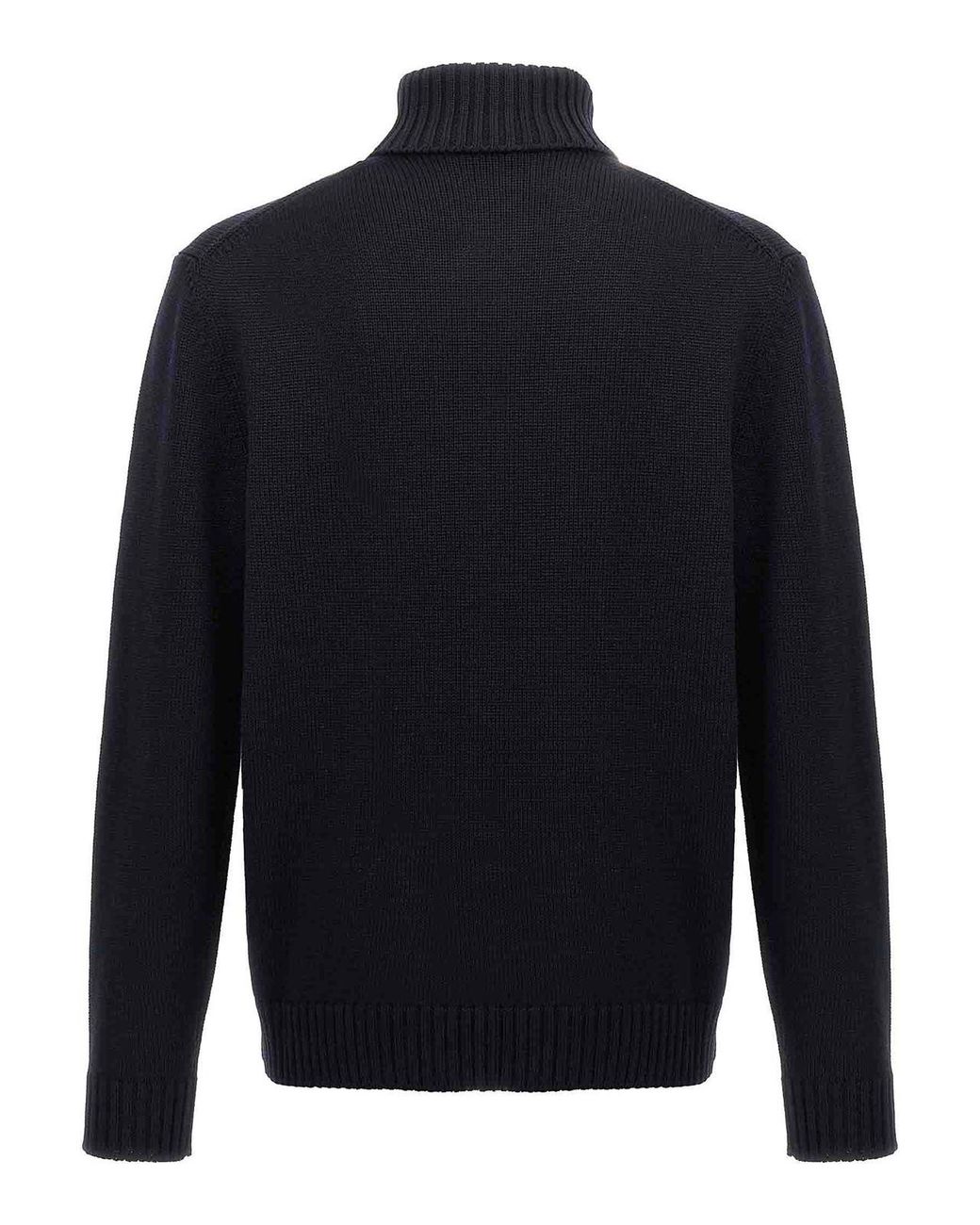 Zanone Blue Turtle-Neck Sweater for men