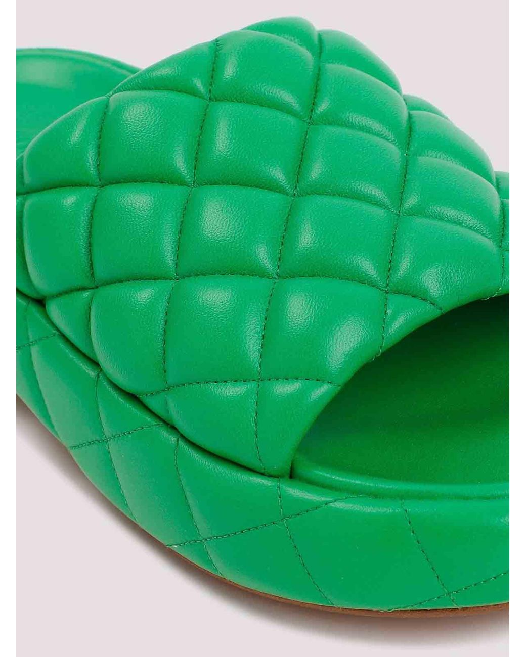 Bottega Veneta Green Padded Leather Sandals