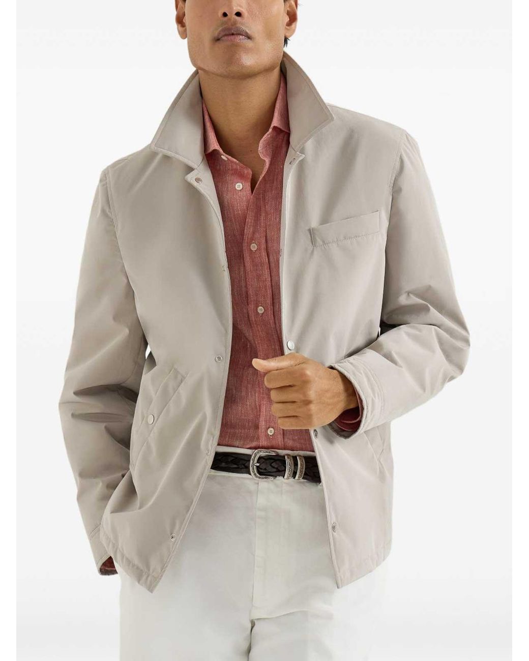 Brunello Cucinelli Gray Padded Jacket for men
