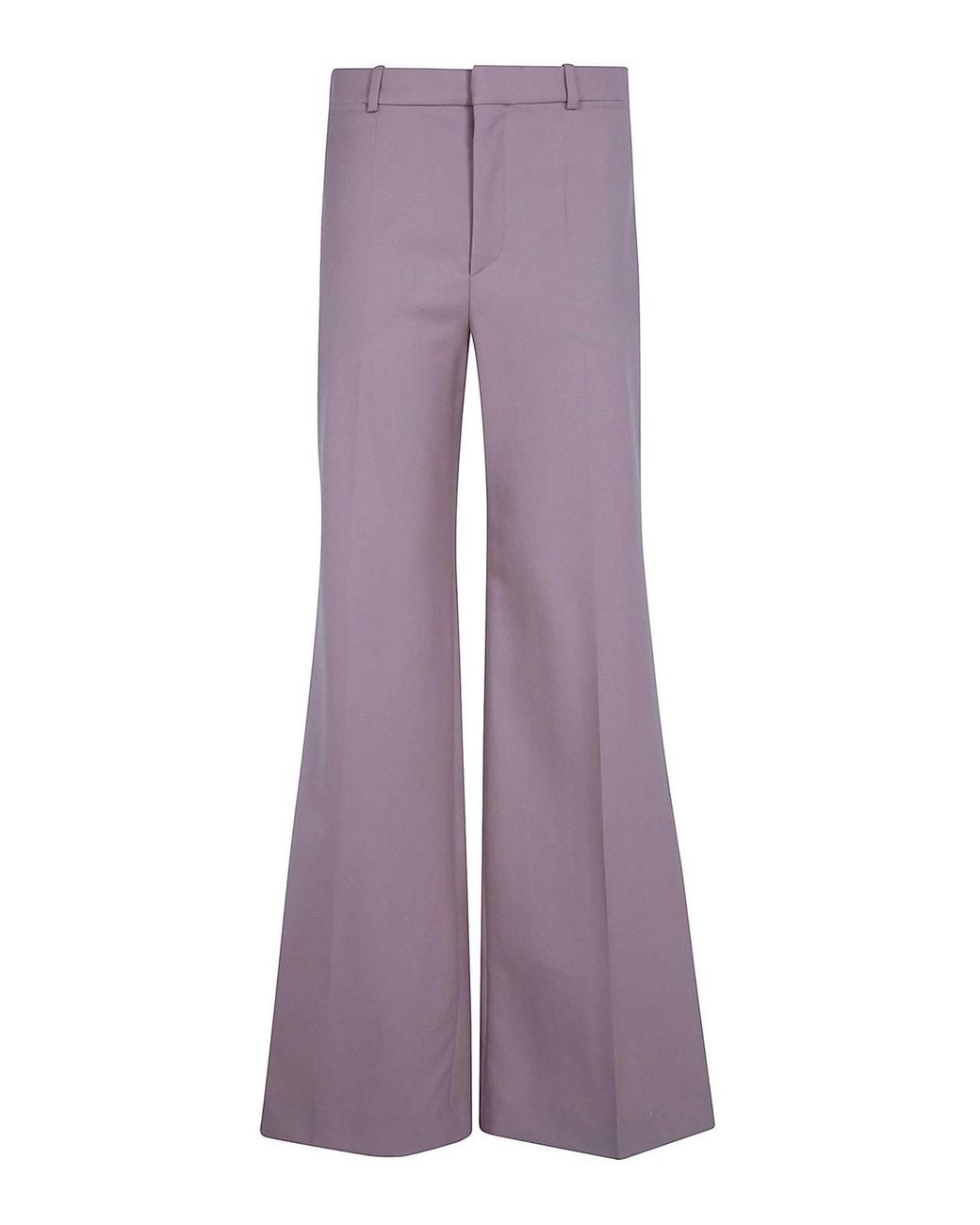 Chloé Purple Flare Leg Trousers