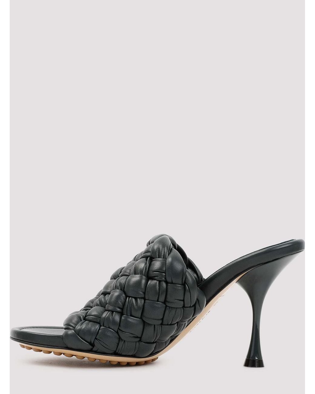 Bottega Veneta Black Dot Wave Sandals