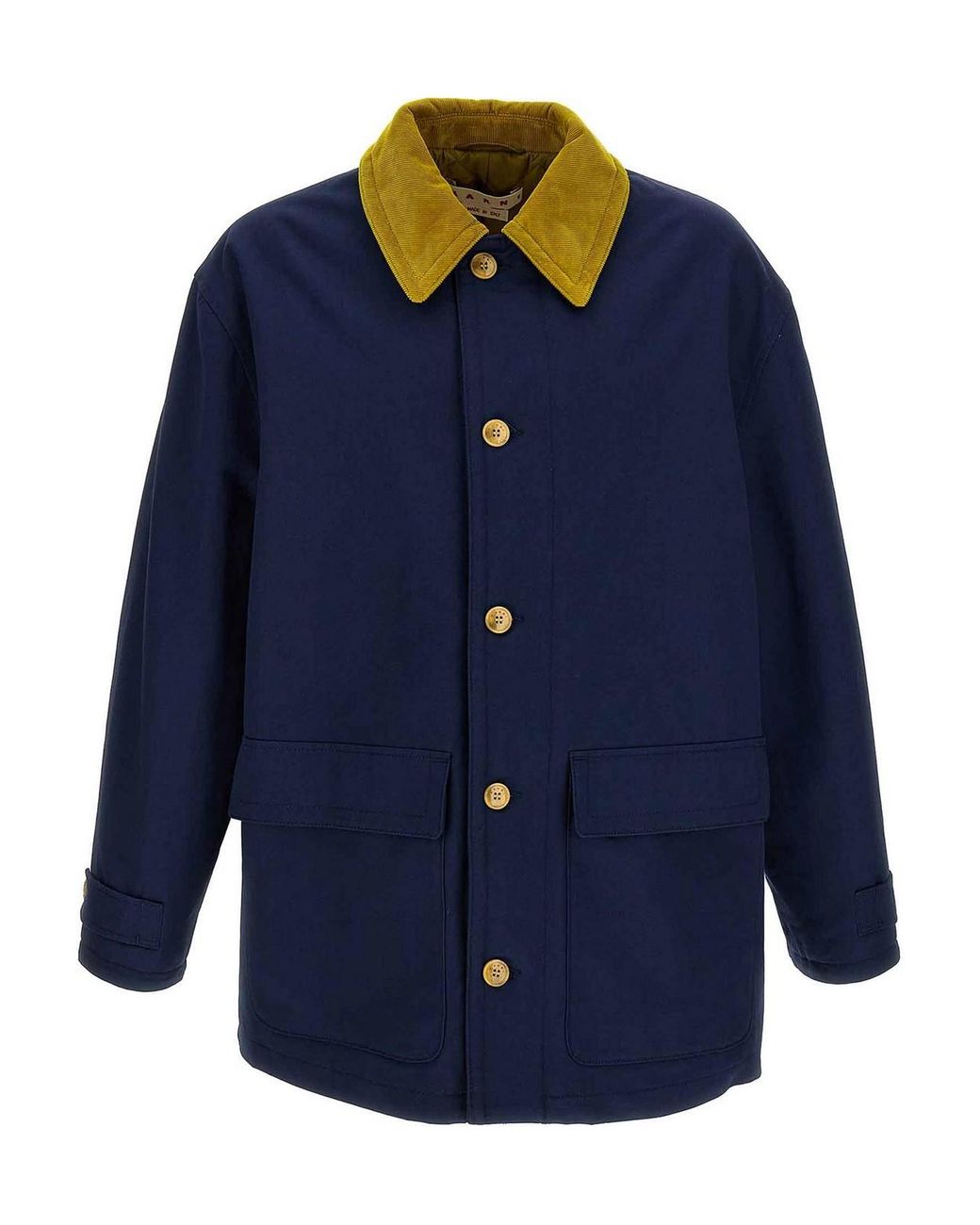 Marni Blue Cotton Gabardine Parka for men