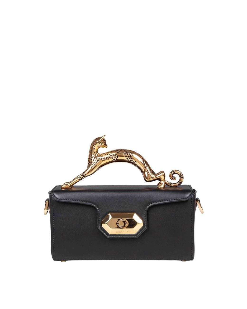 Lanvin Black Pencil Cat Nano Handbag