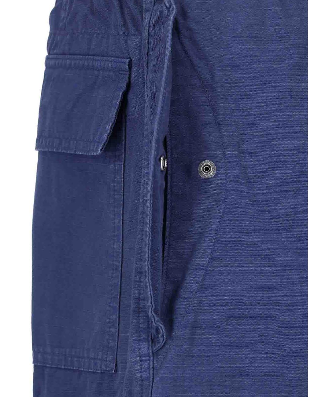 Polo Ralph Lauren Blue Cargo Pants With Drawstring Waist for men