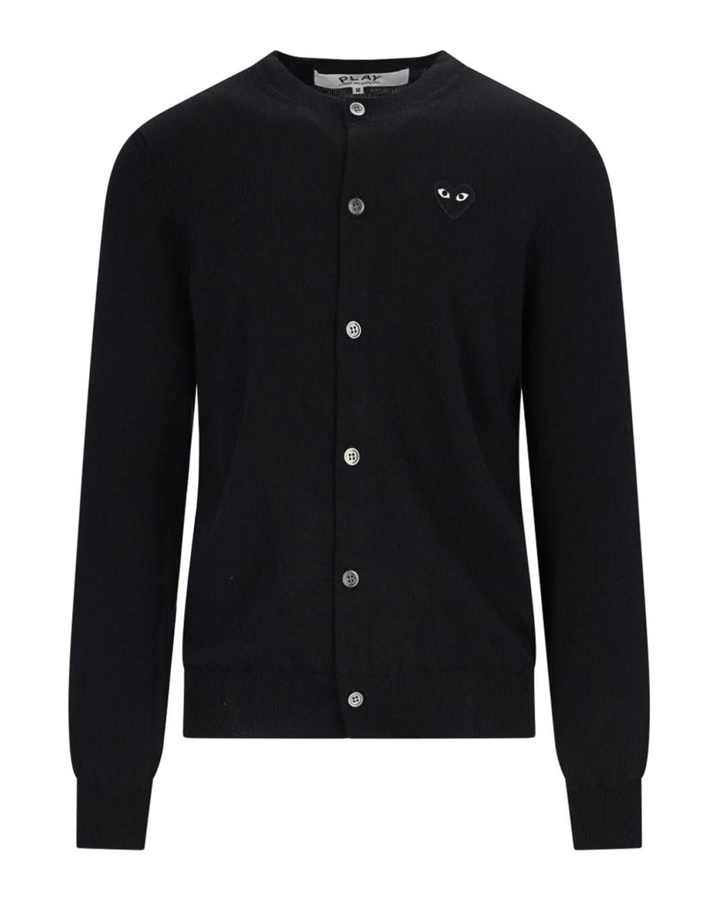 COMME DES GARÇONS PLAY Black Cardigan Logo for men