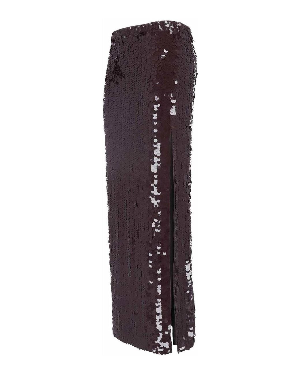 P.A.R.O.S.H. Purple Maxi Skirt With Sequins