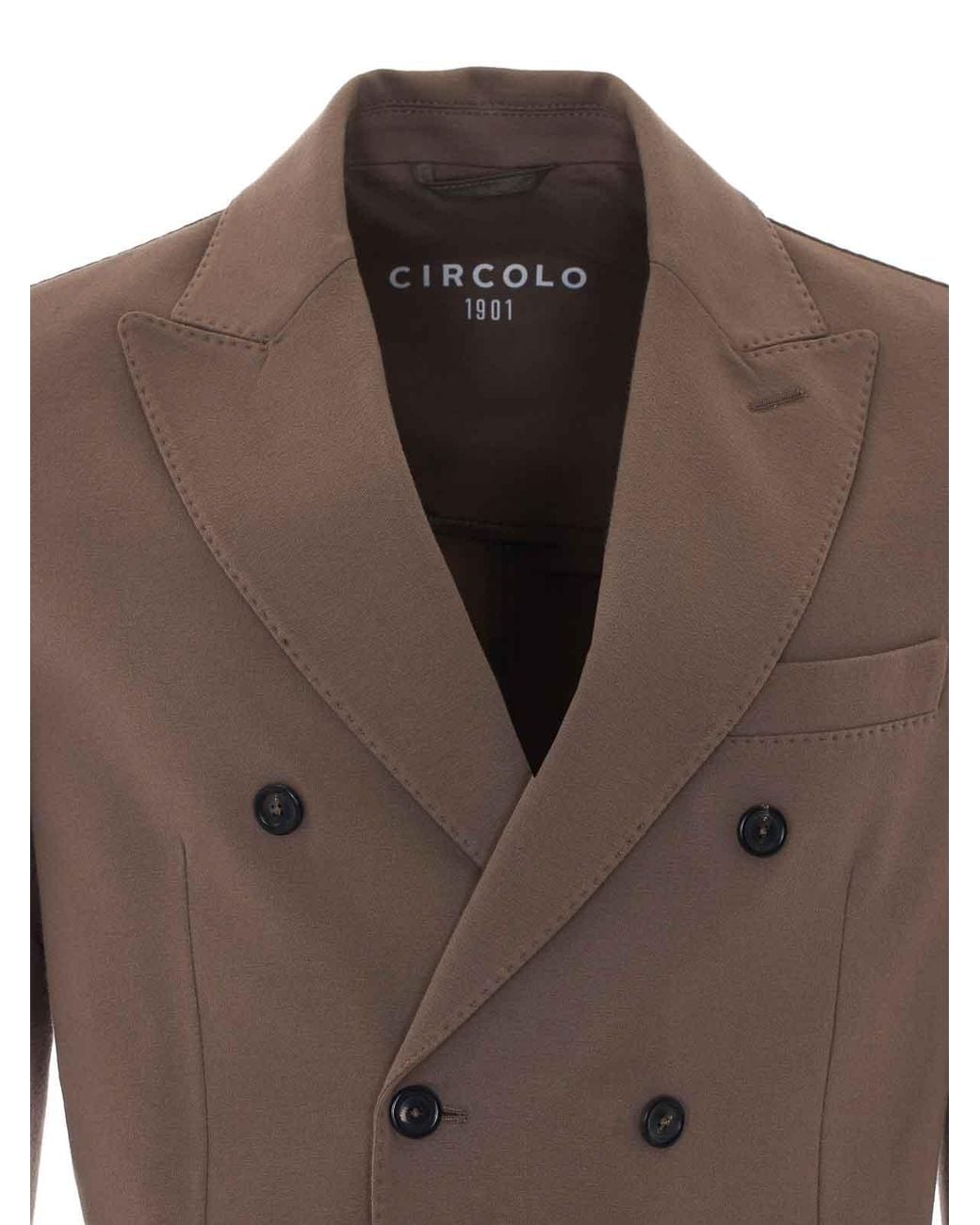 Circolo 1901 Brown Double Breasted Jacket for men