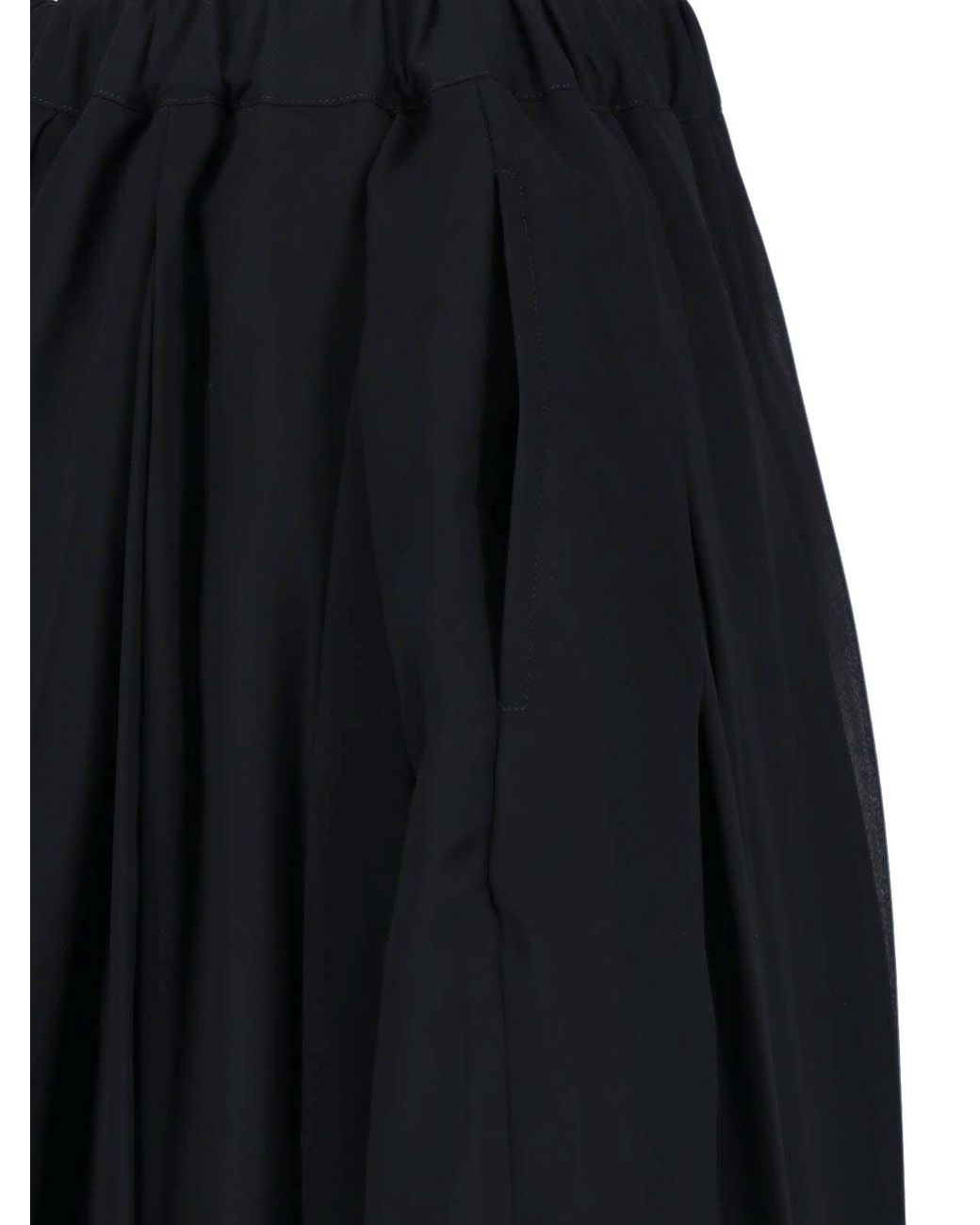Comme des Garçons Blue Layered Midi Skirt