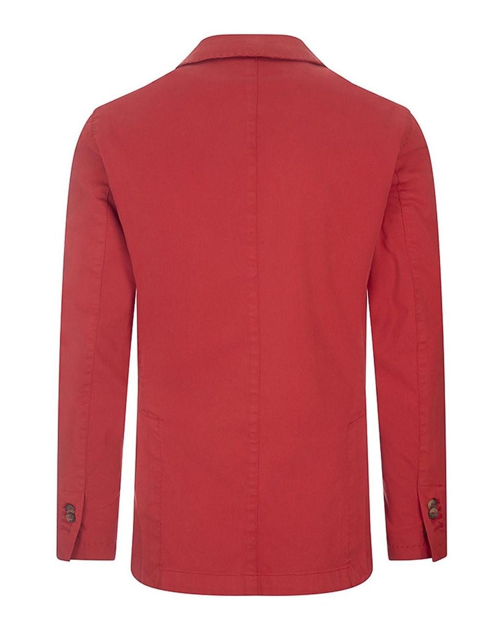 RUSSO CAPRI Red Oxford Cotton Blazer for men