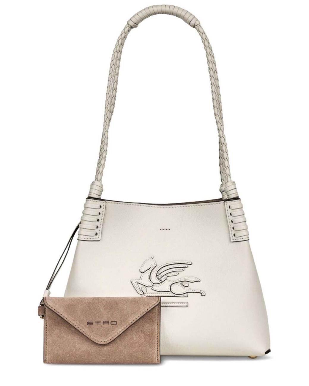 Etro White Shopping Bag Small