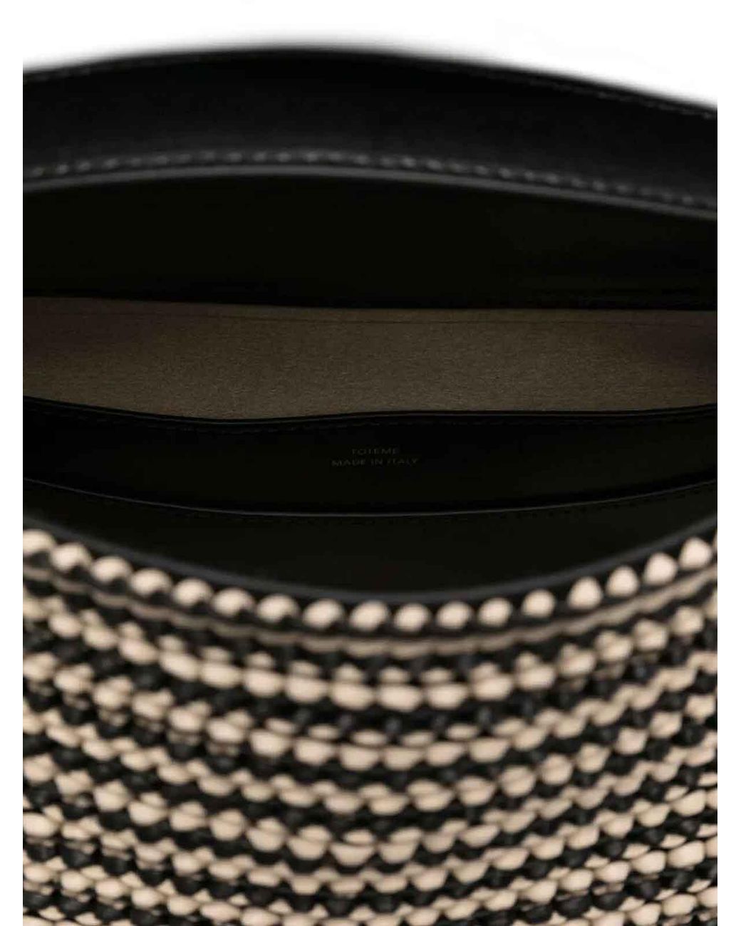 Totême  Black T-Lock Leather Top Handle Bag