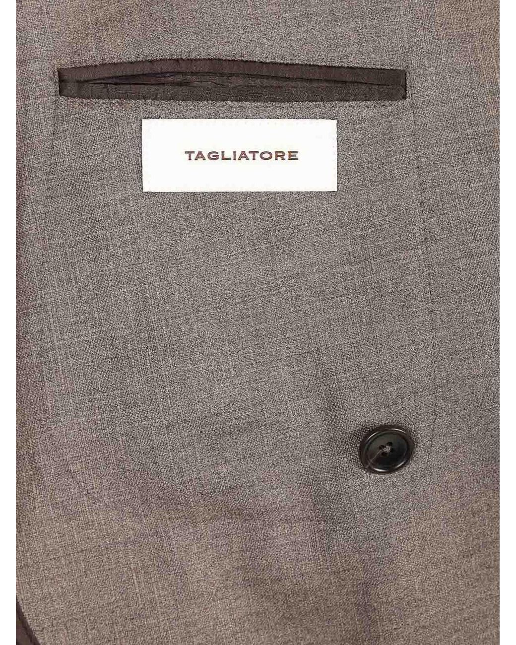 Tagliatore Brown Montecarlo Double-Breasted Blazer for men