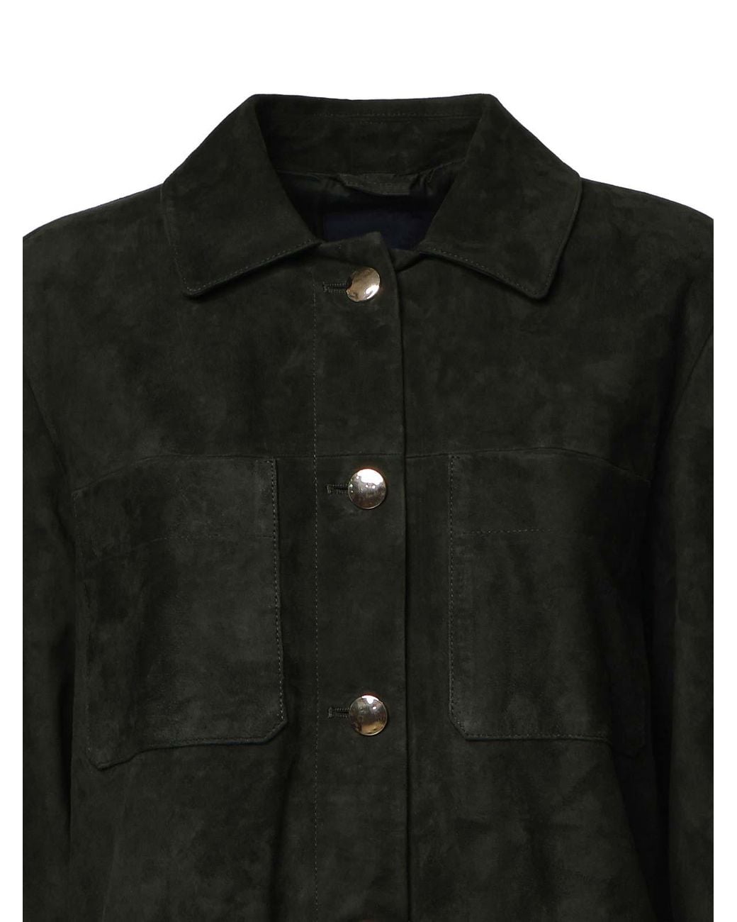 Max Mara Black Suede Blouson Jacket