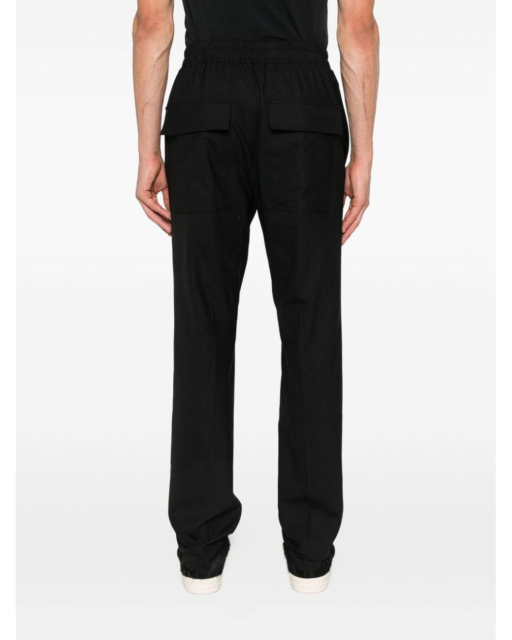 Rick Owens Black Pants With Drawstring for men