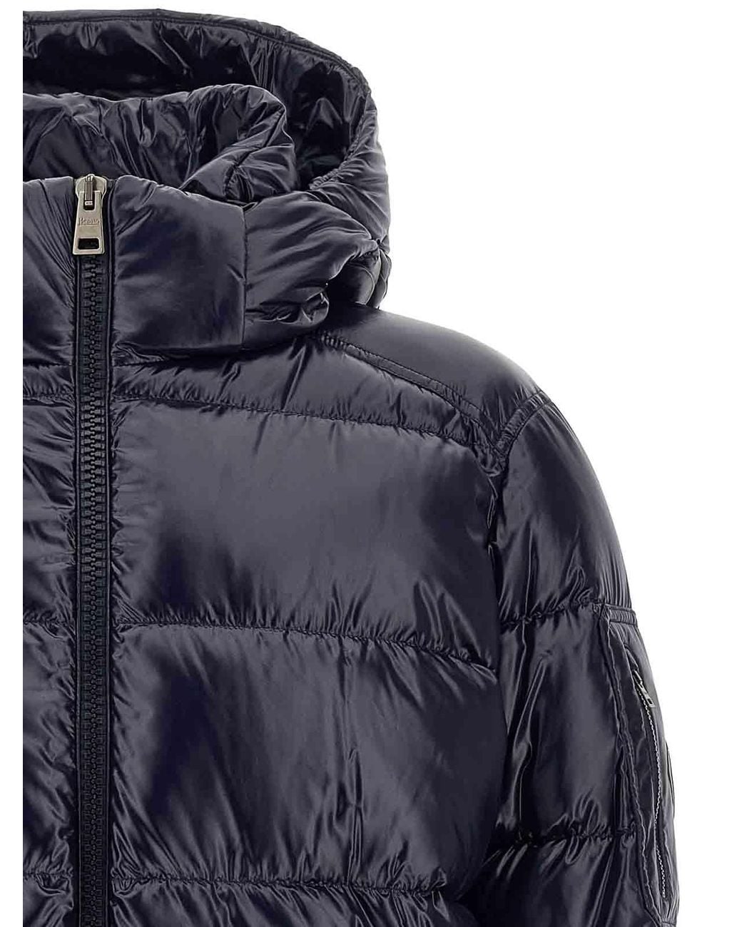 Herno Blue Quilted Puffer Jacket for men
