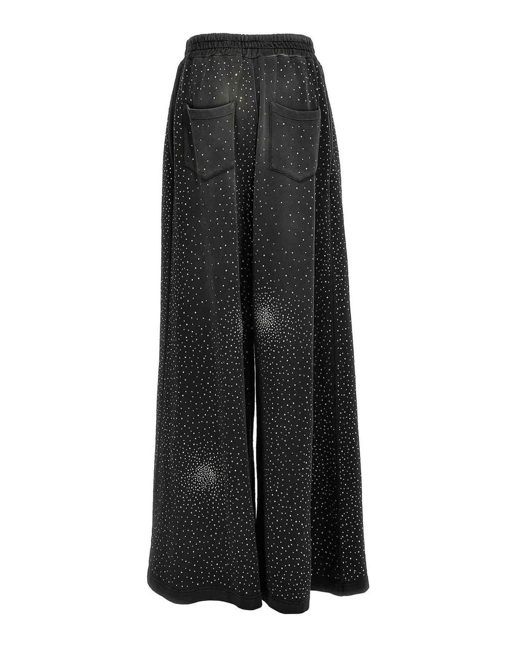 GIUSEPPE DI MORABITO Black Rhinestone Joggers