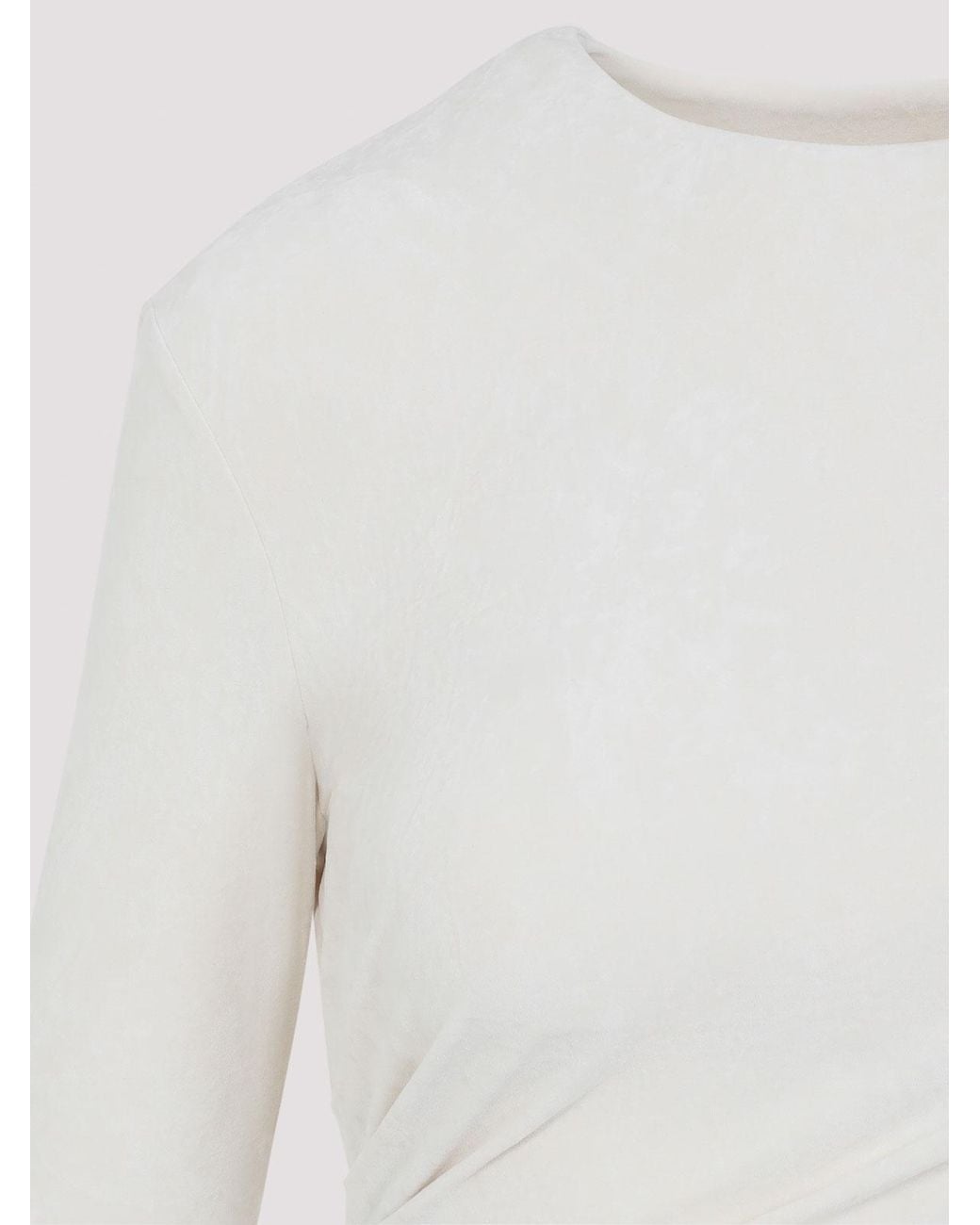 Alberta Ferretti White Velvet Midi Dress