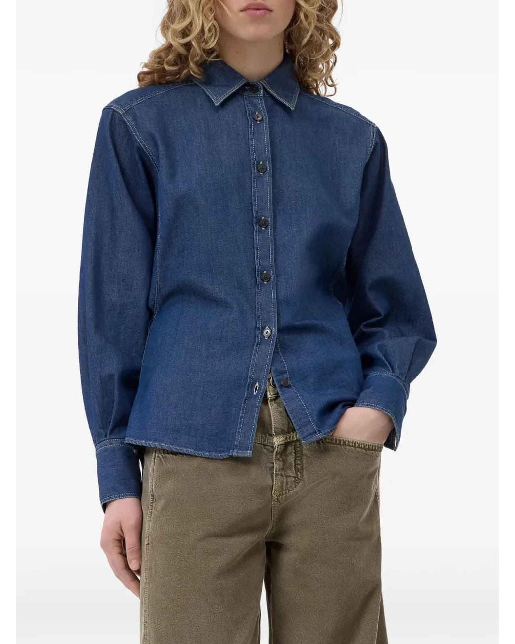 Closed Blue Shirt Waisted