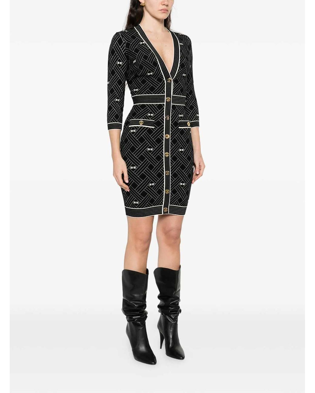 Elisabetta Franchi Black Dress