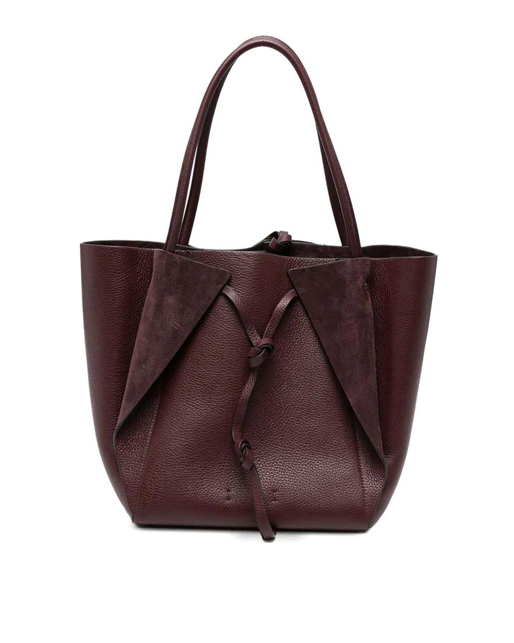 Gabriela Hearst Purple Marija Grained-Leather Tote Bag