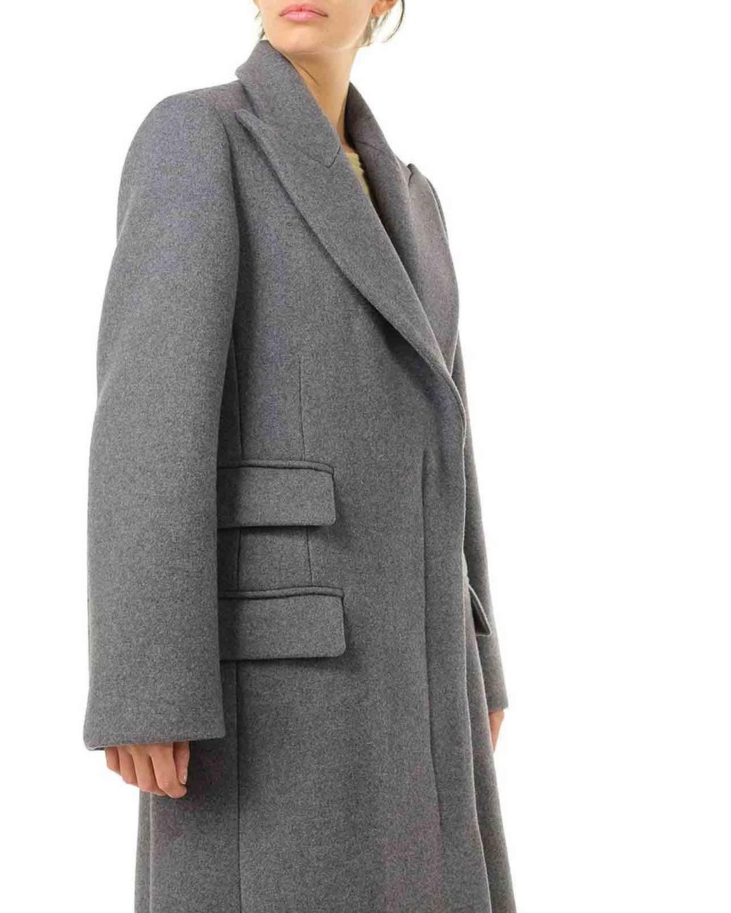 Loewe Gray Wool And Cashmere Long Coat