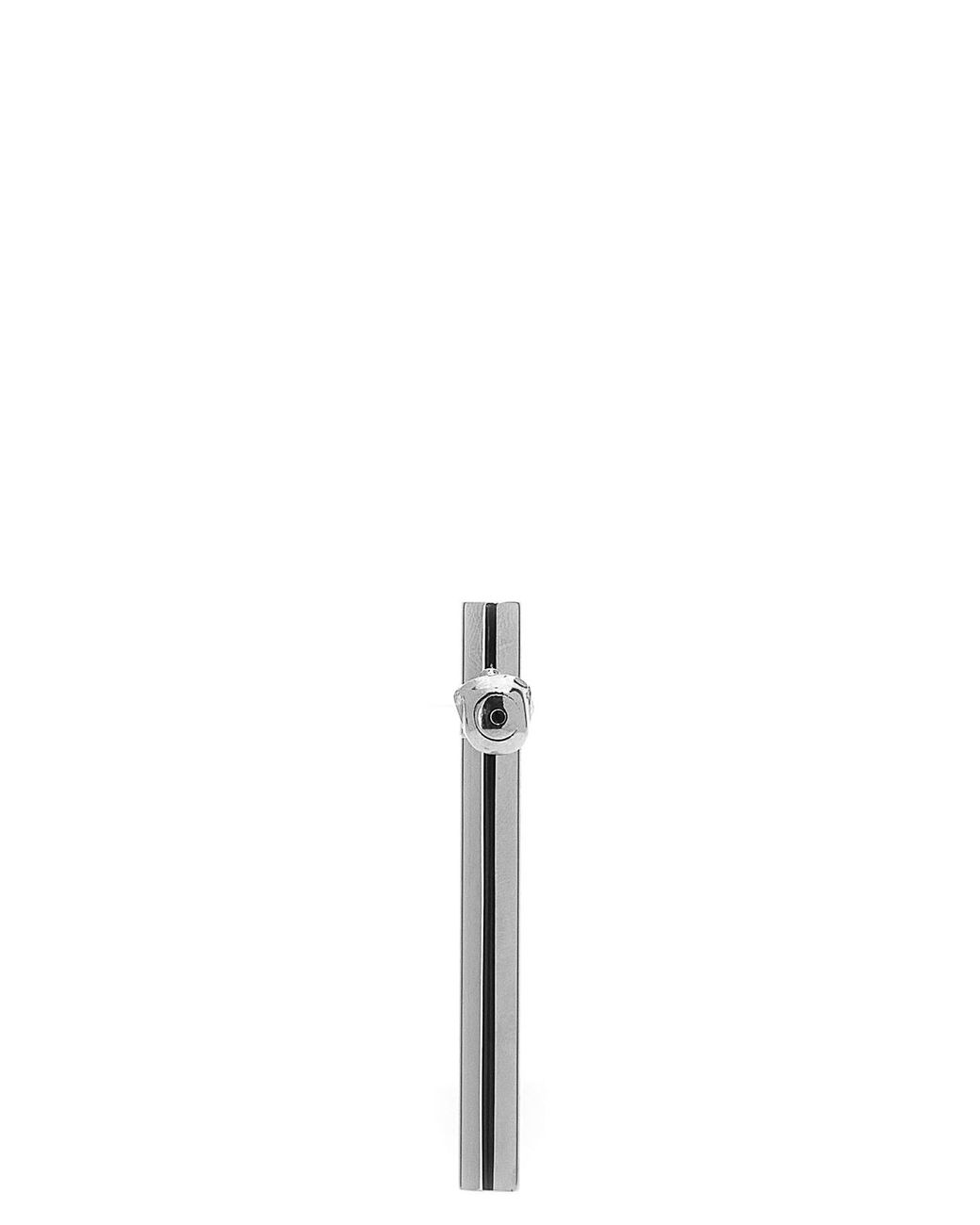 McQueen White Cross-Bar Earrings